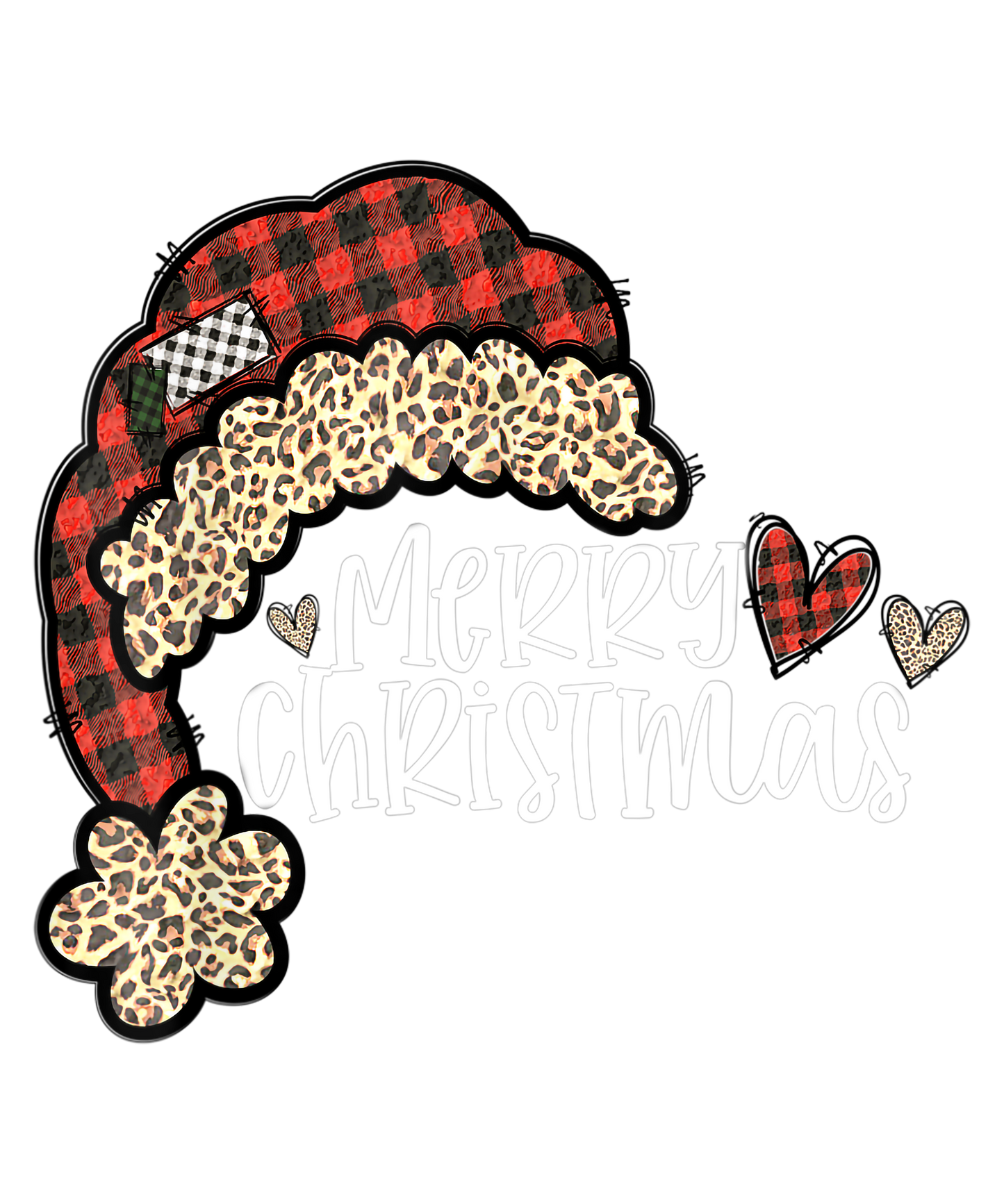 Christmas Santa Hat Buffalo Plaid
