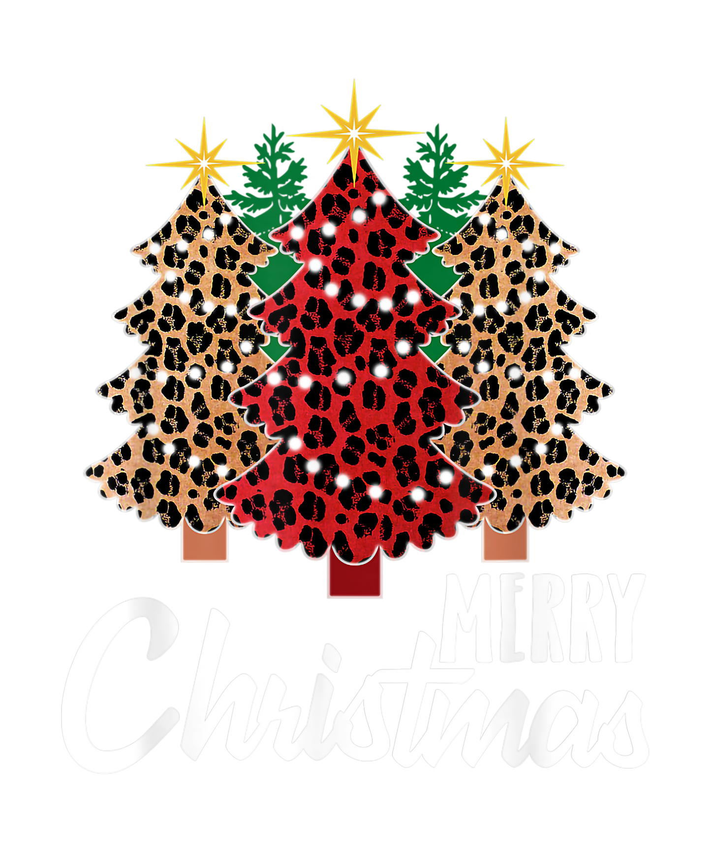 Merry Christmas Leopard Trees