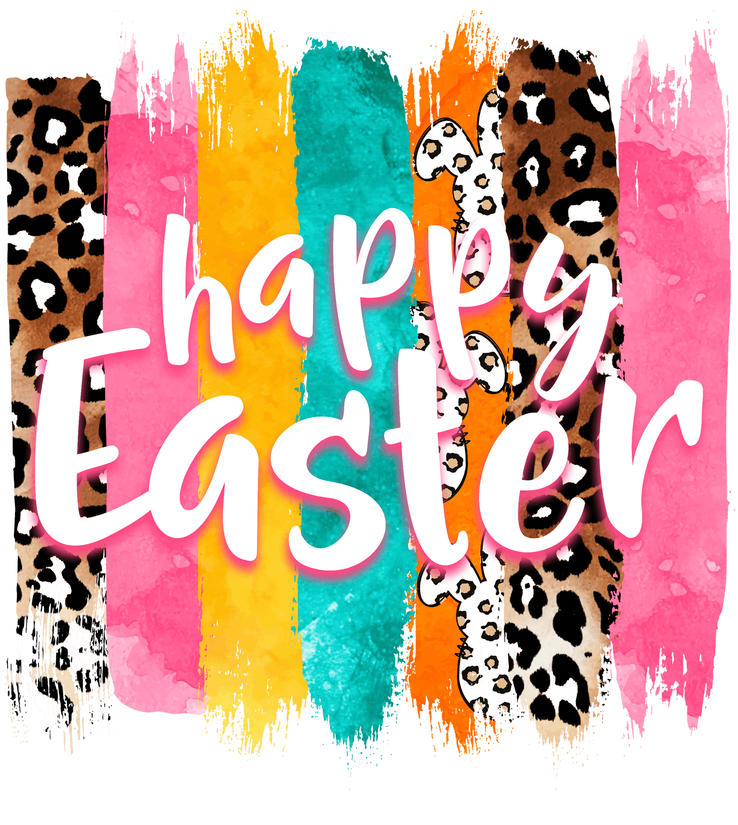 Happy Easter Brush Strokes
