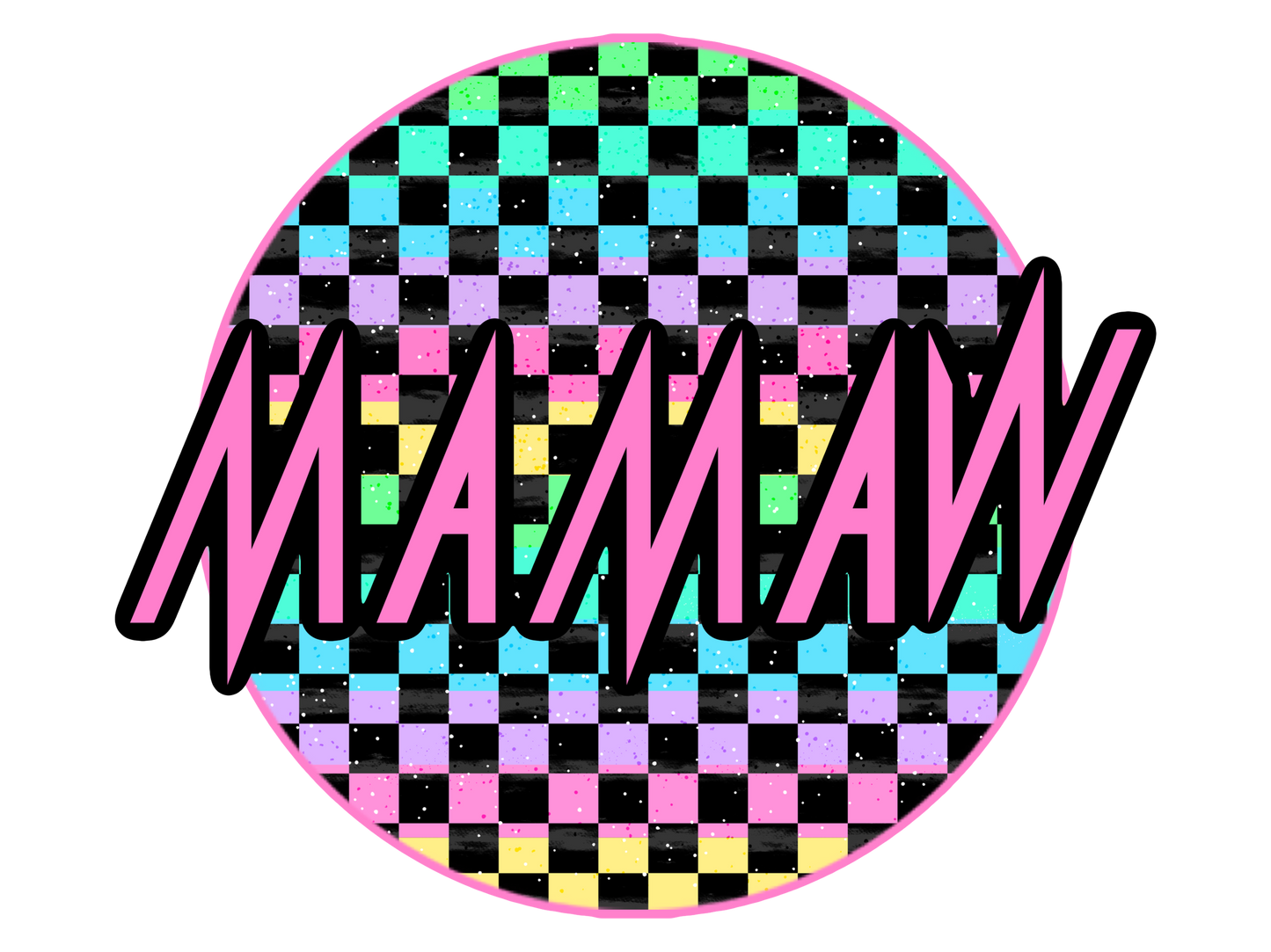 Mamaw- Checkered Pastel