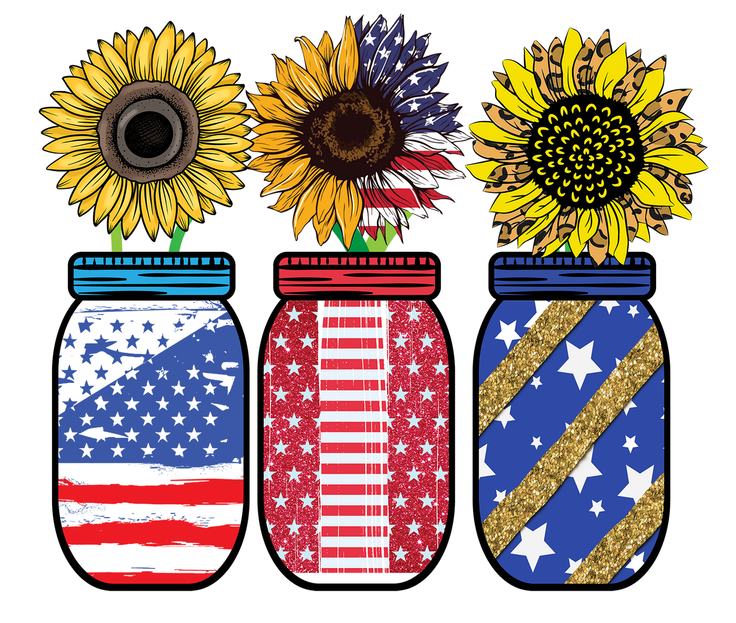 Sunflower Mason Jars