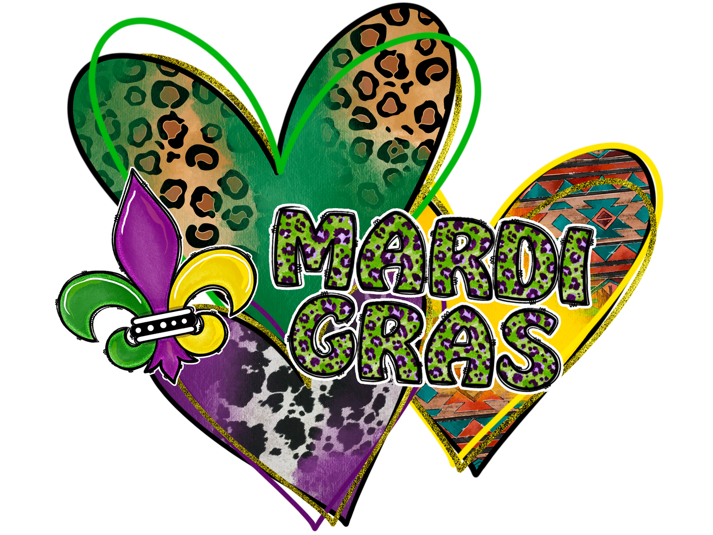Mardi Gras Heart