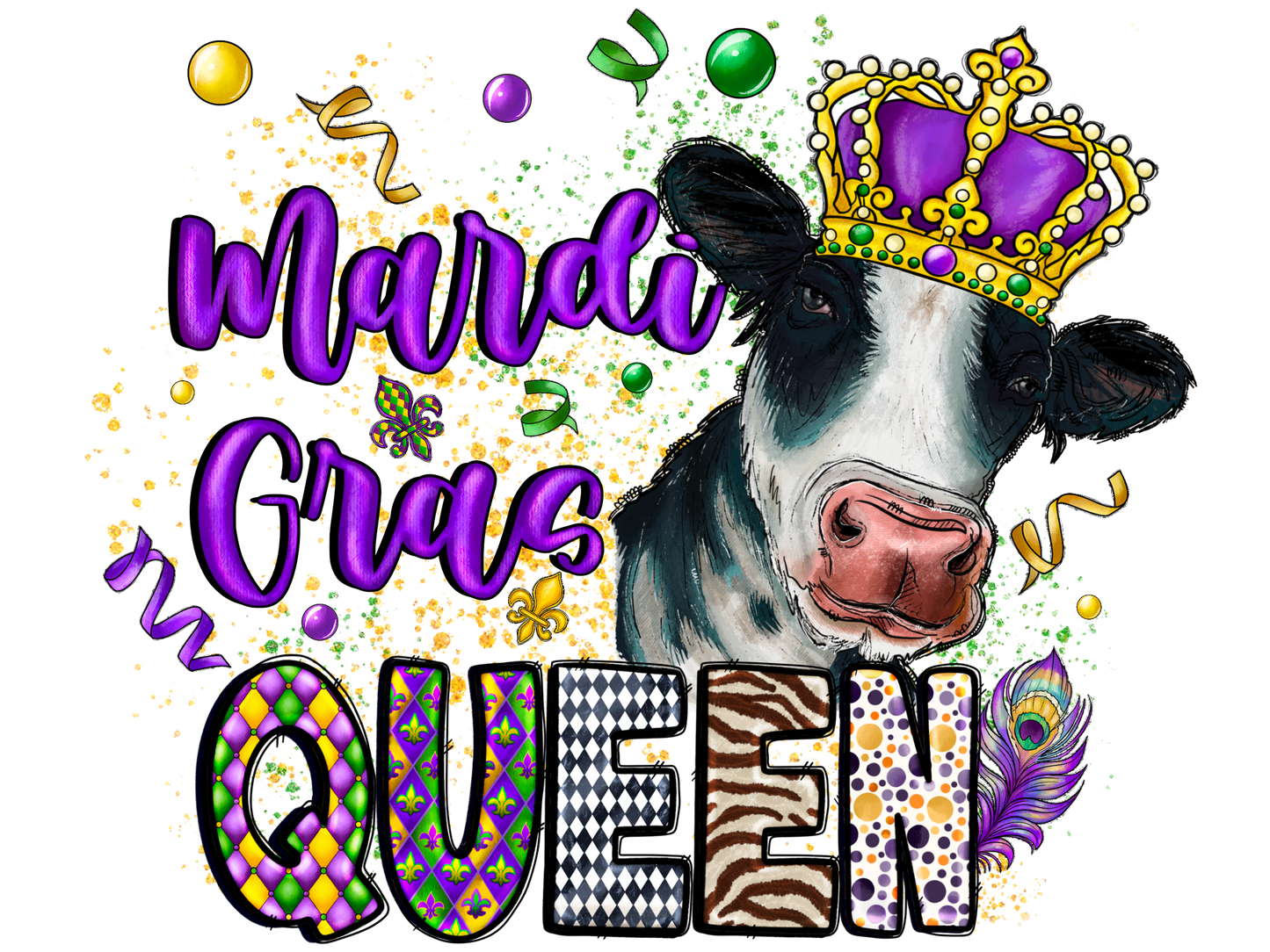 Mardi Gras Queen Cow