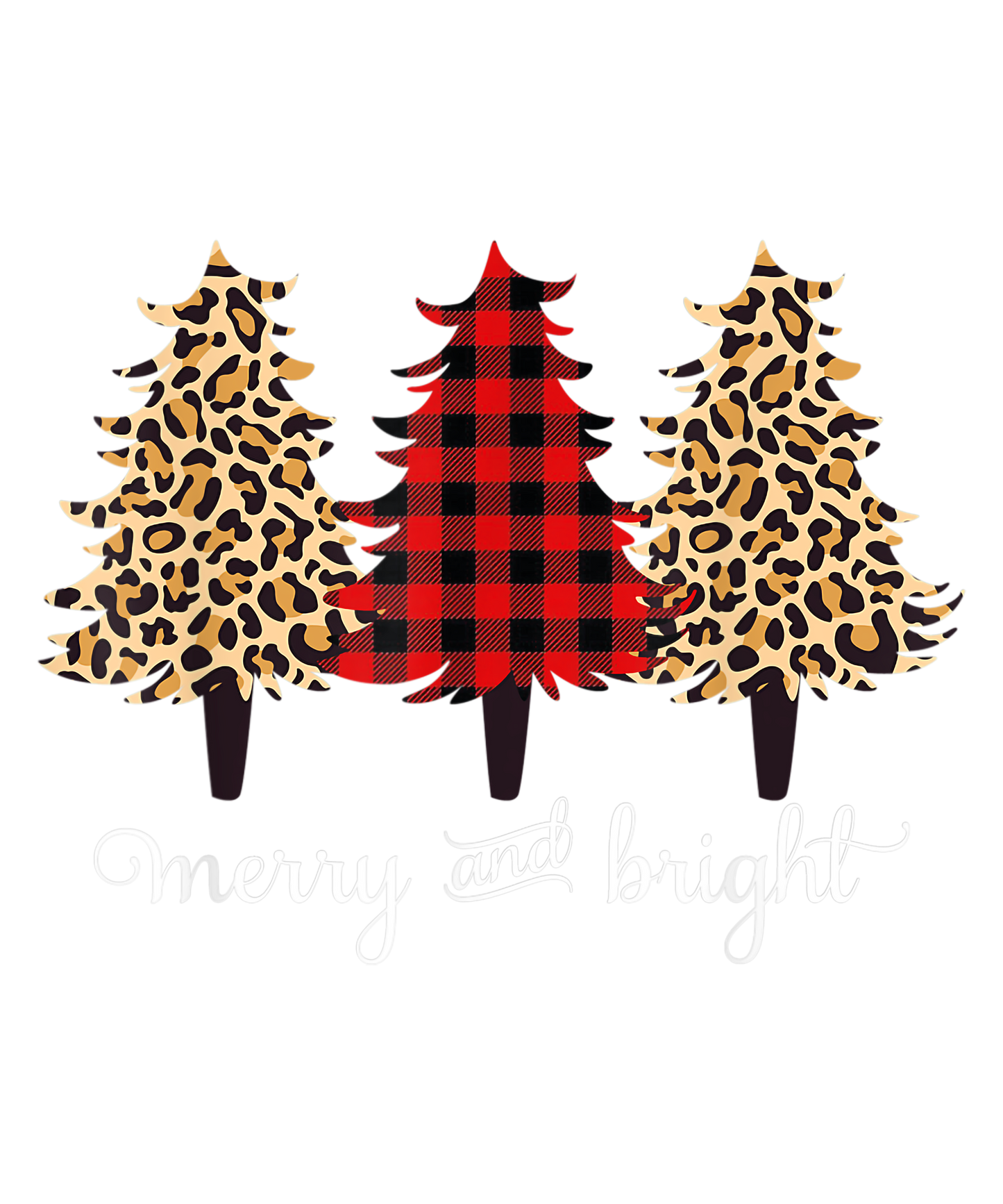 Christmas Trees Leopard & Buffalo Plaid
