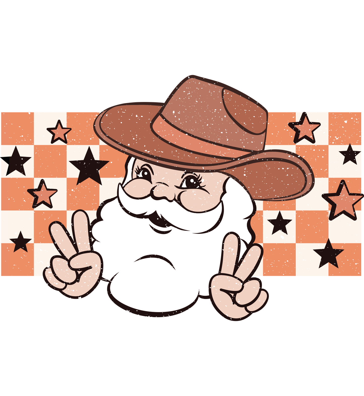 Peace Santa Glitter