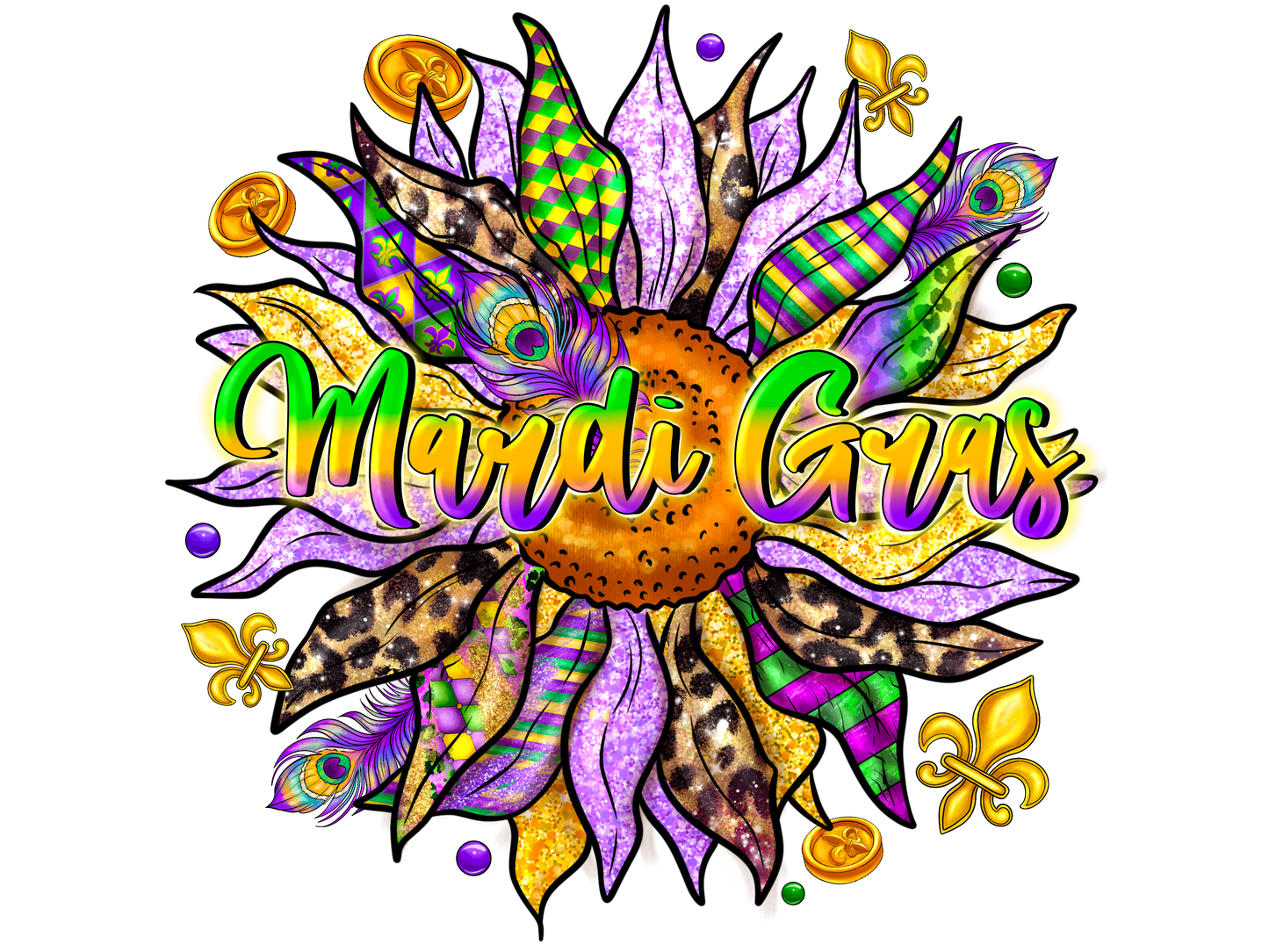 Mardi Gras Sunflower