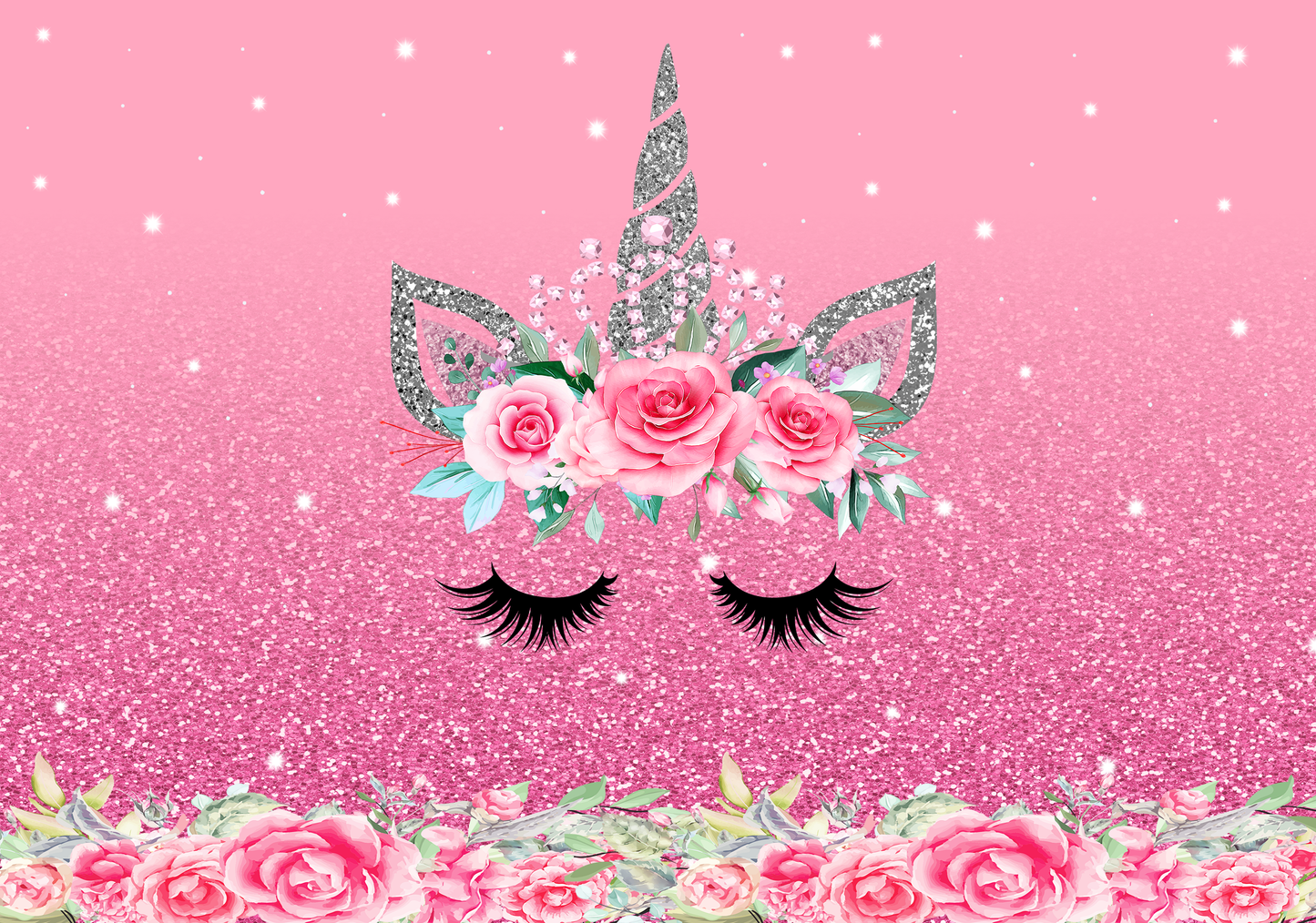 Pink Glitter Unicorn