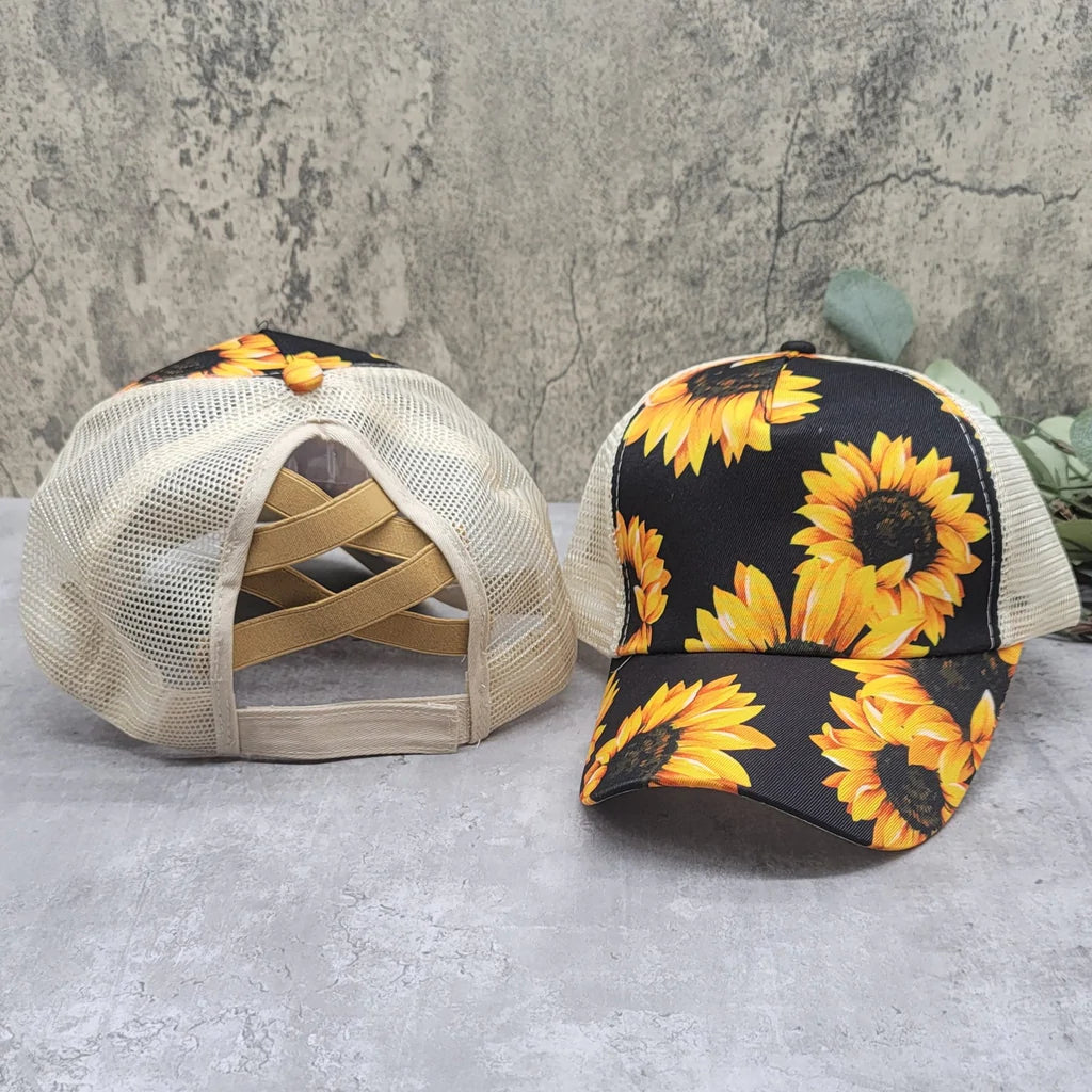 Women's Criss Cross Ponytail Hats