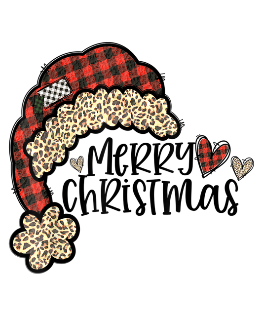 Santa Hat Buffalo Plaid Leopard
