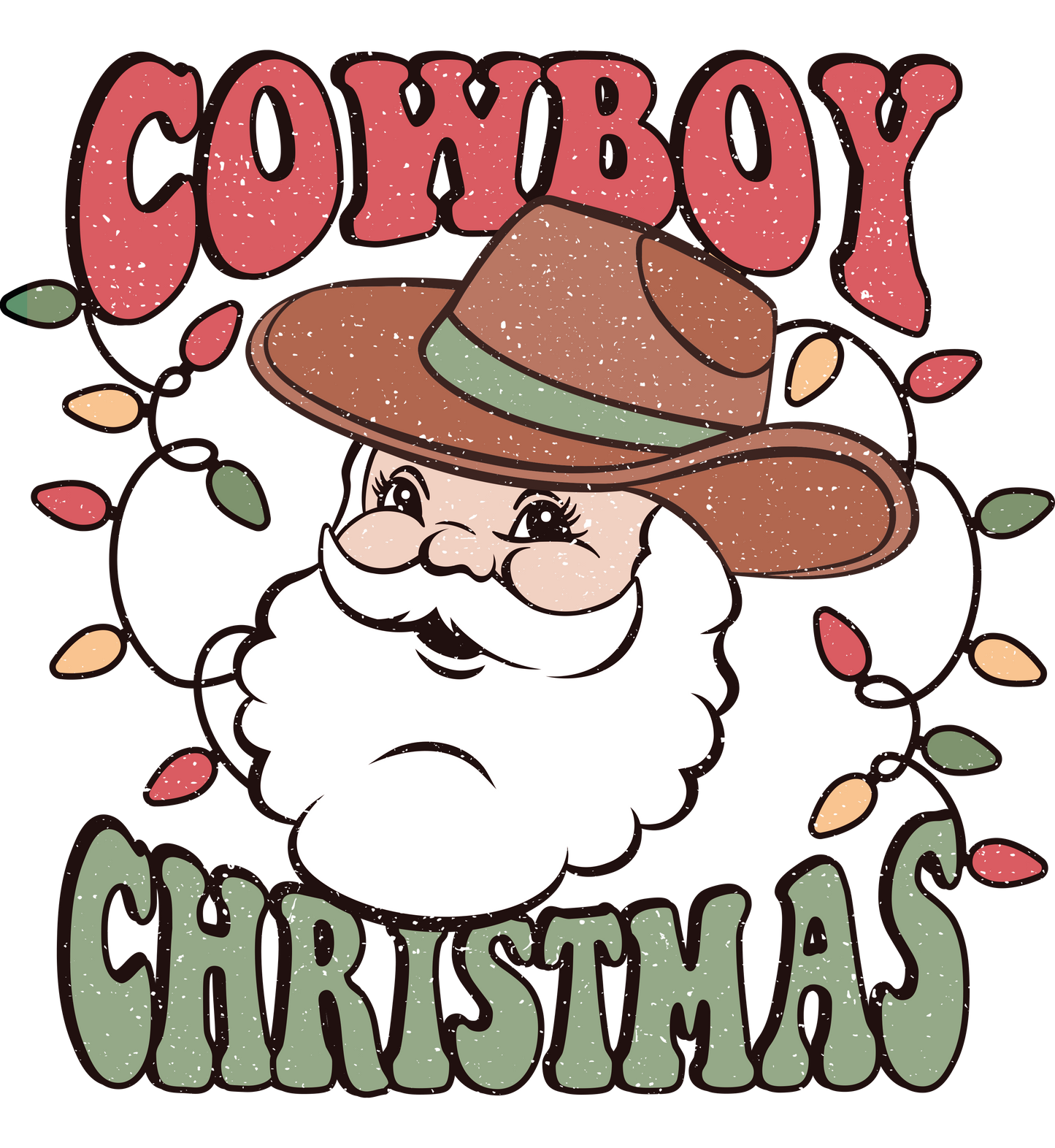 Cowboy Christmas Glitter