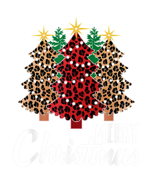 Merry Christmas Leopard Trees