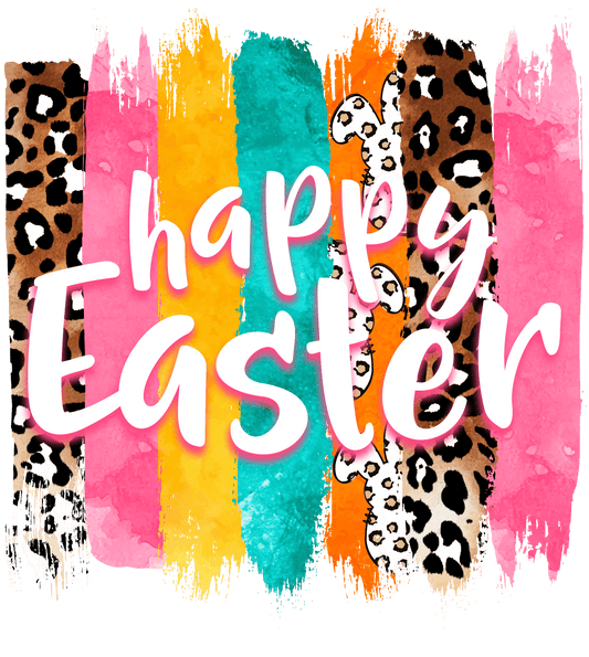 Happy Easter Brush Strokes