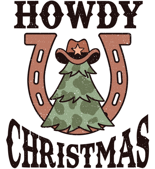 Howdy Christmas Horeshoe