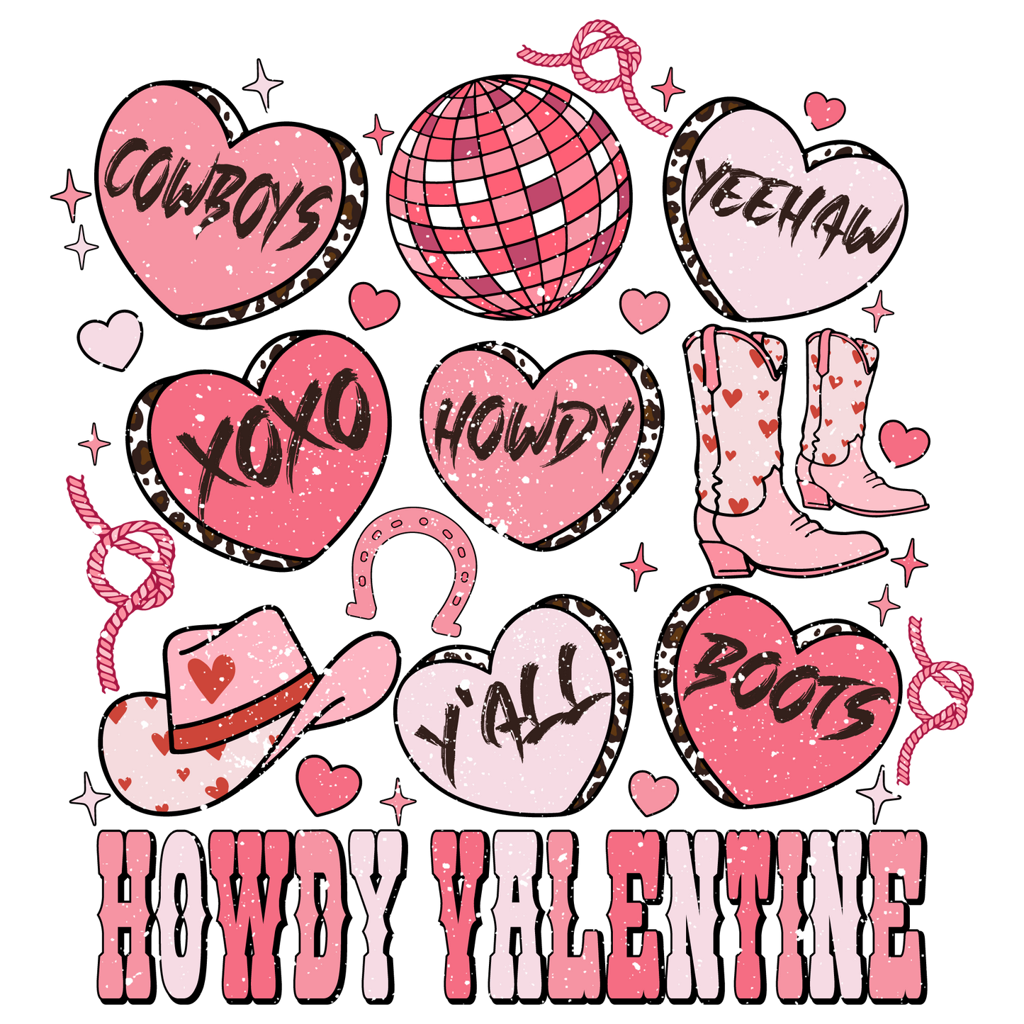 Howdy Valentines Distressed