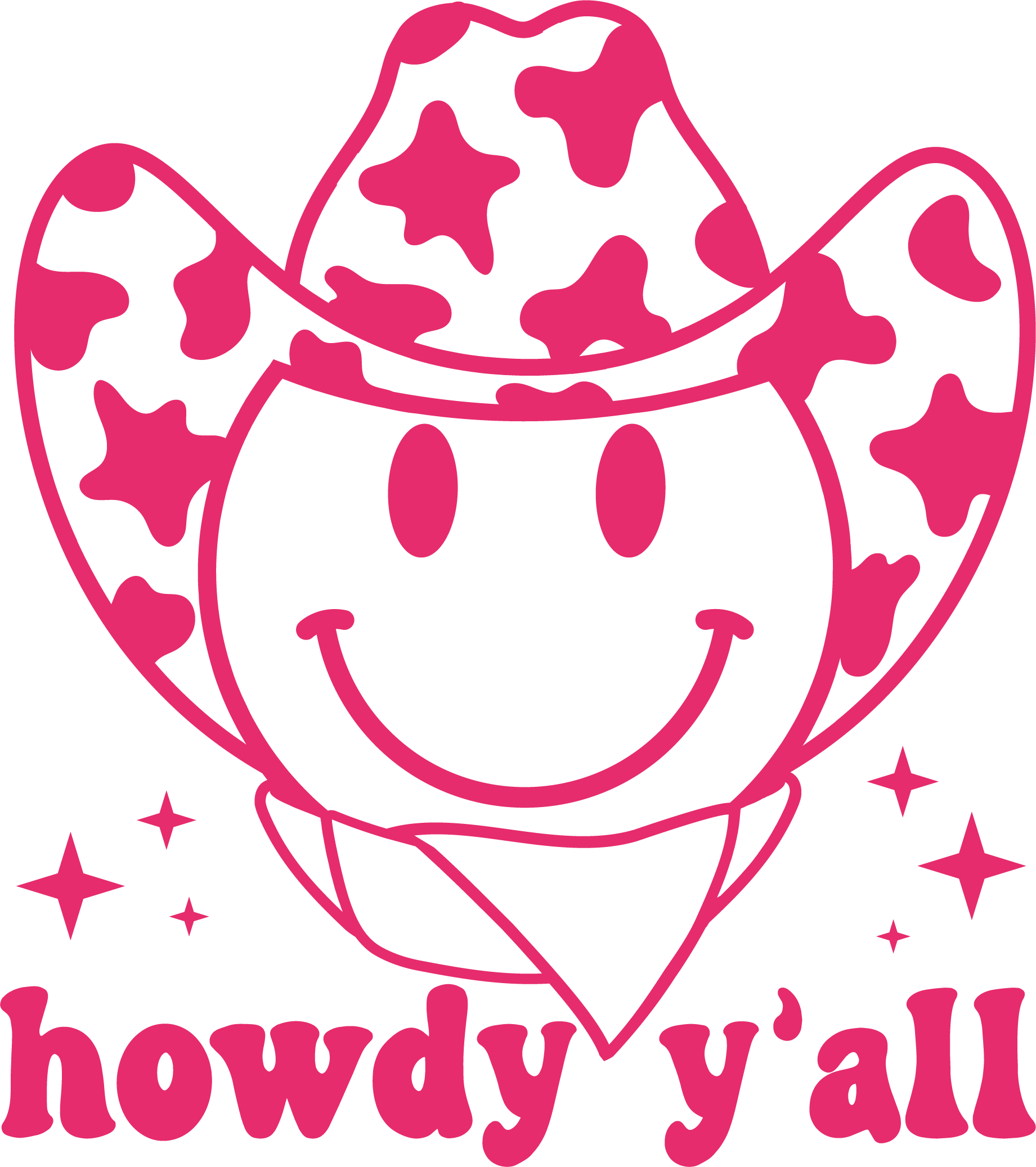 Howdy Y'all-Pink – Hammertime's Custom Designs