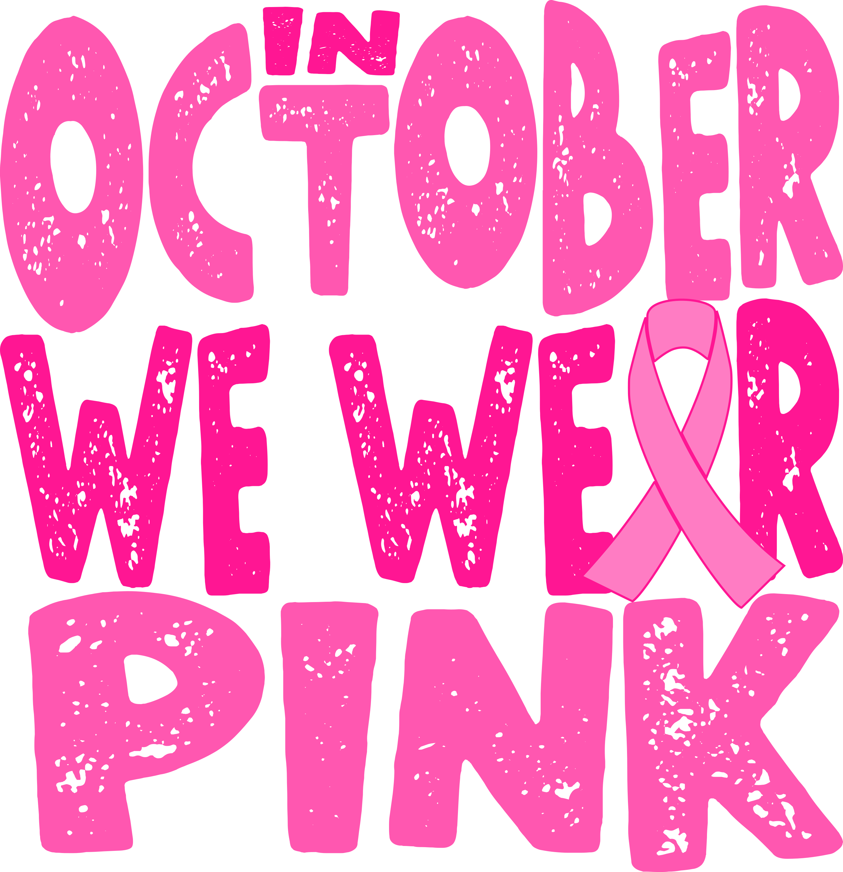 In October We Wear Pink Ribbon – Hammertime's Custom Designs