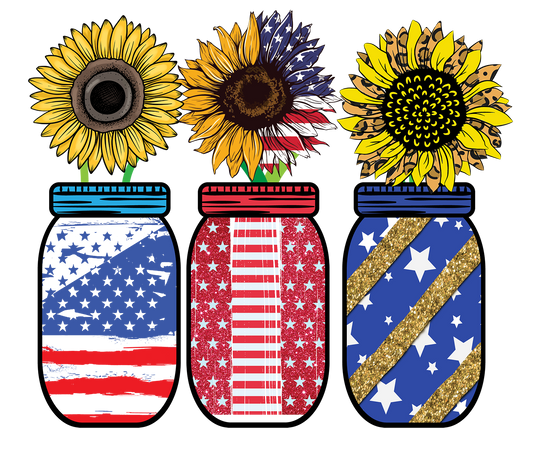 Sunflower Mason Jars