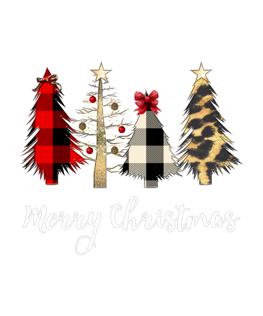 Christmas Trees Buffalo & Leopard Plaid