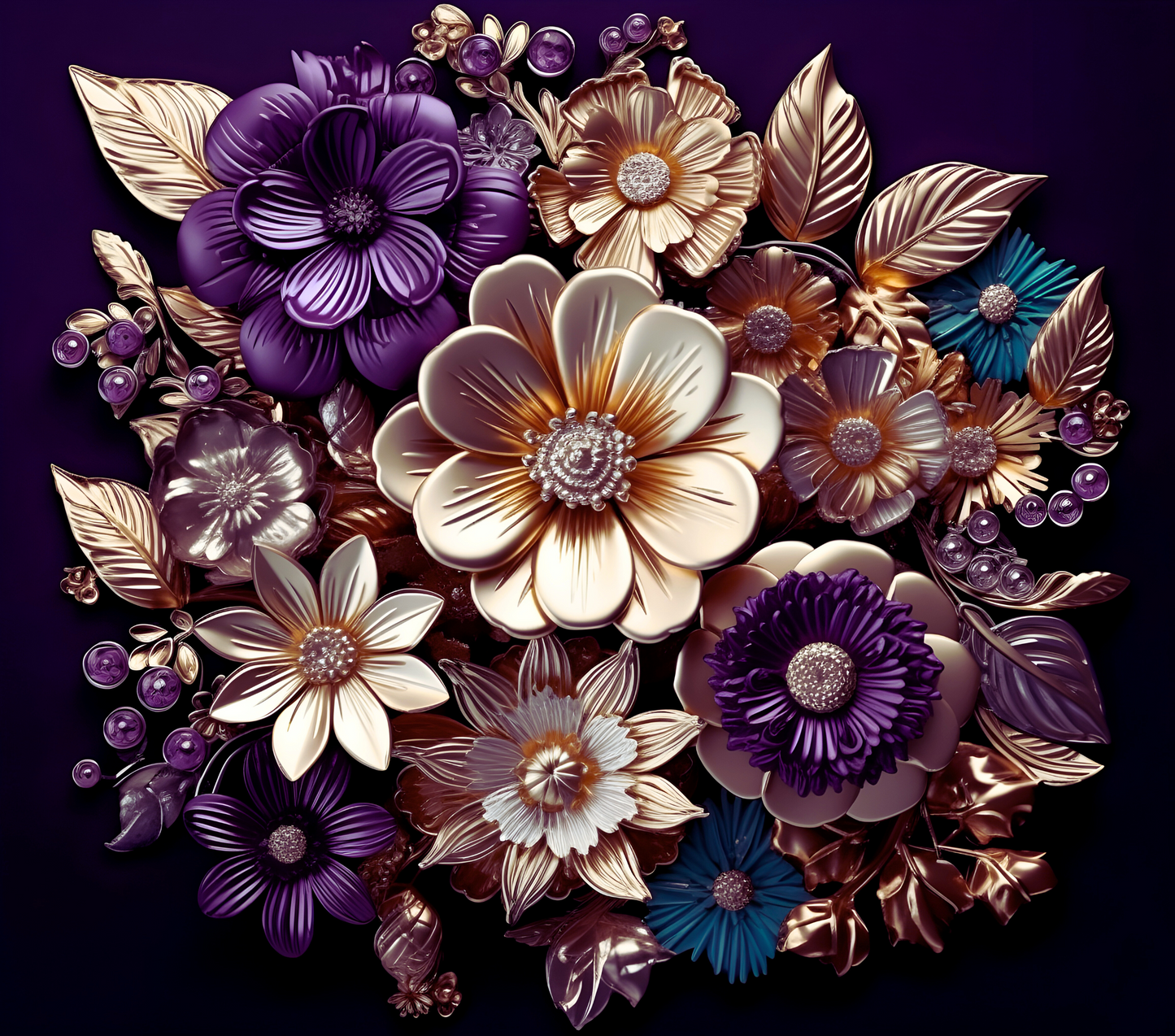 3D Metal Flowers