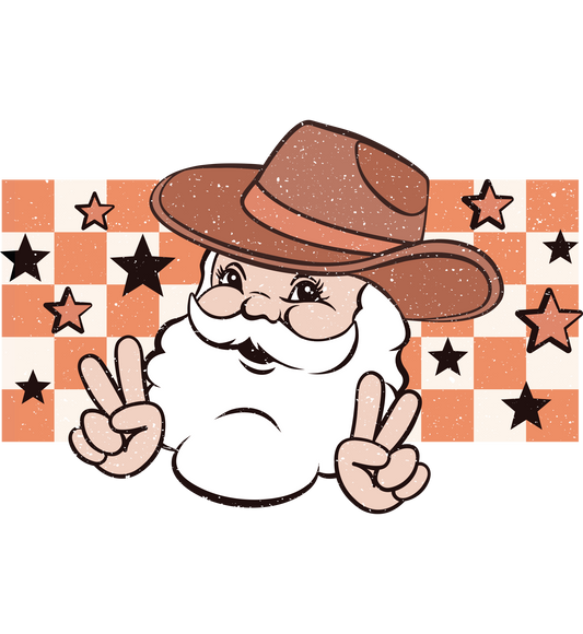 Peace Santa Glitter