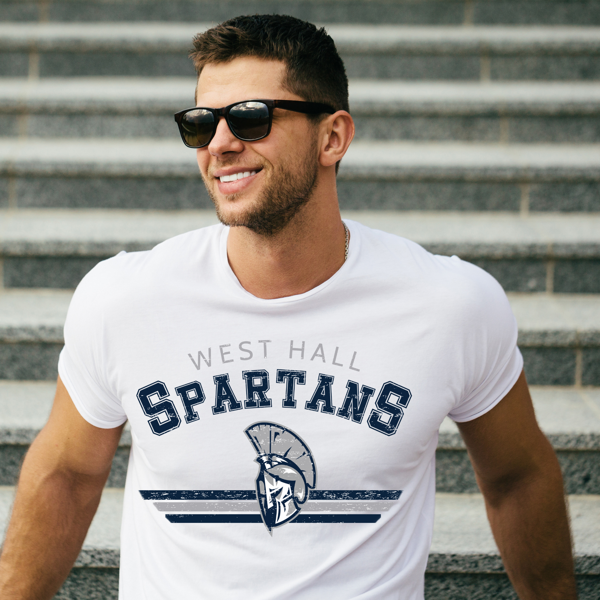 Distressed High School Spirit Wear