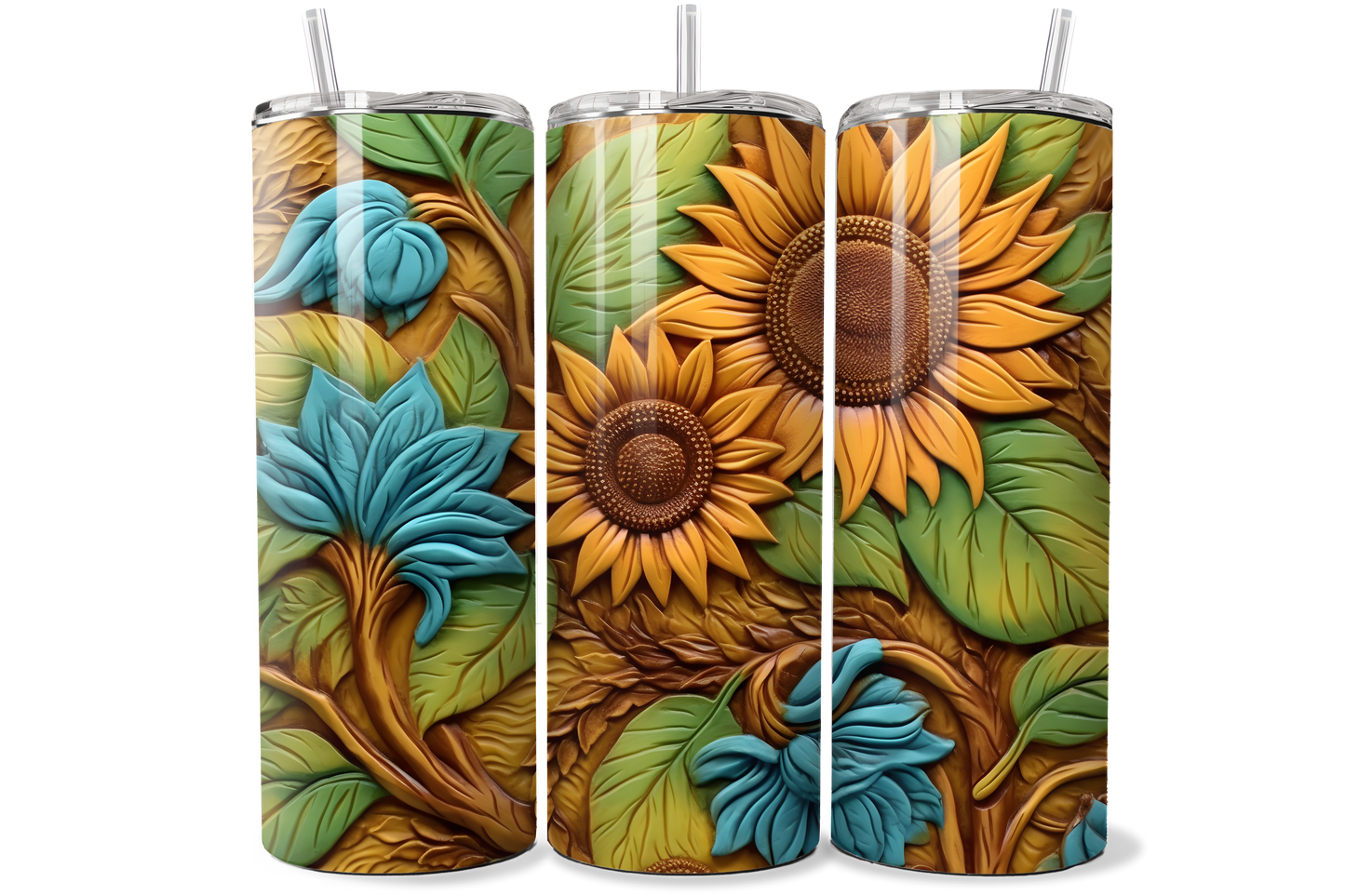 3D Tooled Leather & Sunflower