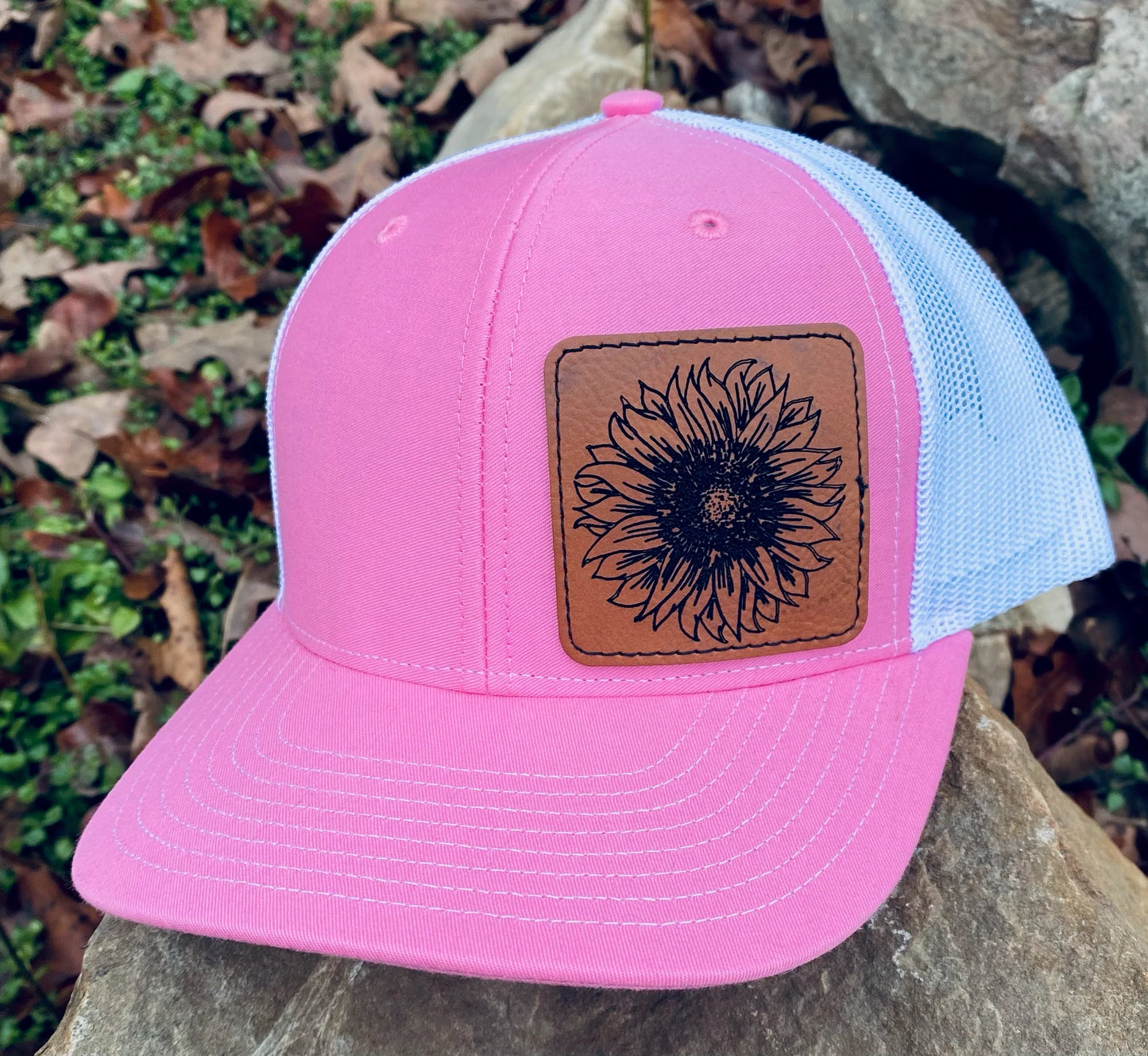 Leather Engraved Hat Patches