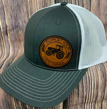 Leather Engraved Hat Patches